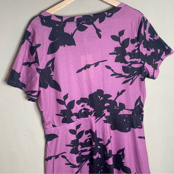 Nemidor Womens Short Sleeve Purple Dress Plus Size Size 16 - Picture 8 of 16